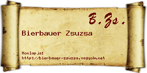 Bierbauer Zsuzsa névjegykártya