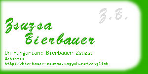 zsuzsa bierbauer business card
